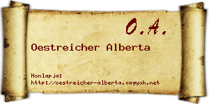 Oestreicher Alberta névjegykártya